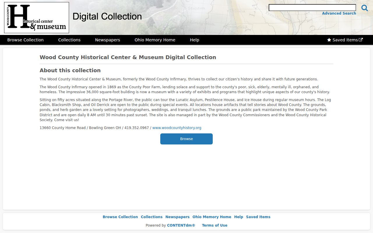 Bowling Green previous residents research, Wood County Ohio Memory collection